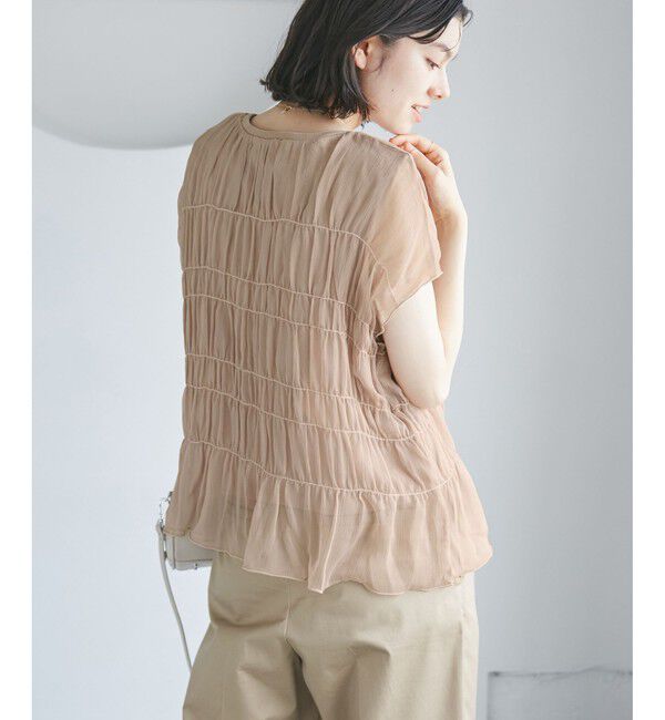 Rope&rsquo;Picnic「楊柳シャーリングシアートップス」|Tシャツ・カットソー|