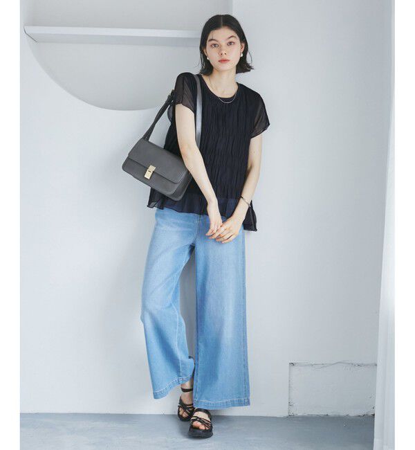 Rope&rsquo;Picnic「楊柳シャーリングシアートップス」|Tシャツ・カットソー|