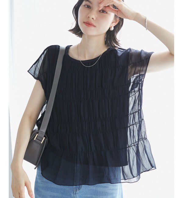 Rope&rsquo;Picnic「楊柳シャーリングシアートップス」|Tシャツ・カットソー|