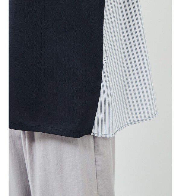 Rope&rsquo;Picnic「ストライプドッキングフレンチスリーブプルオーバー」|Tシャツ・カットソー|