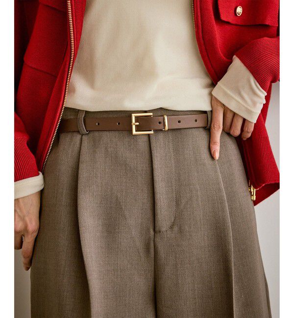 ROPE PICNIC PASSAGE「18mmマットスムーススクエアバックルベルト」|ベルト|ブラウン系(22)