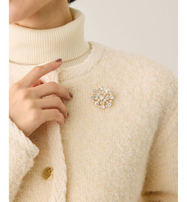 ROPE PICNIC PASSAGE「アソートビジューブローチ」|ブローチ・コサージュ|ゴールド(90)