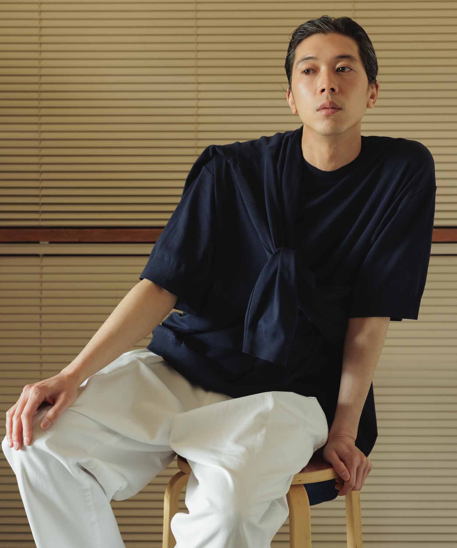 ADAM ET ROPE'「【2点セット】セーターマシーン カーディガン＆半袖T/アンサンブル」|カーディガン|