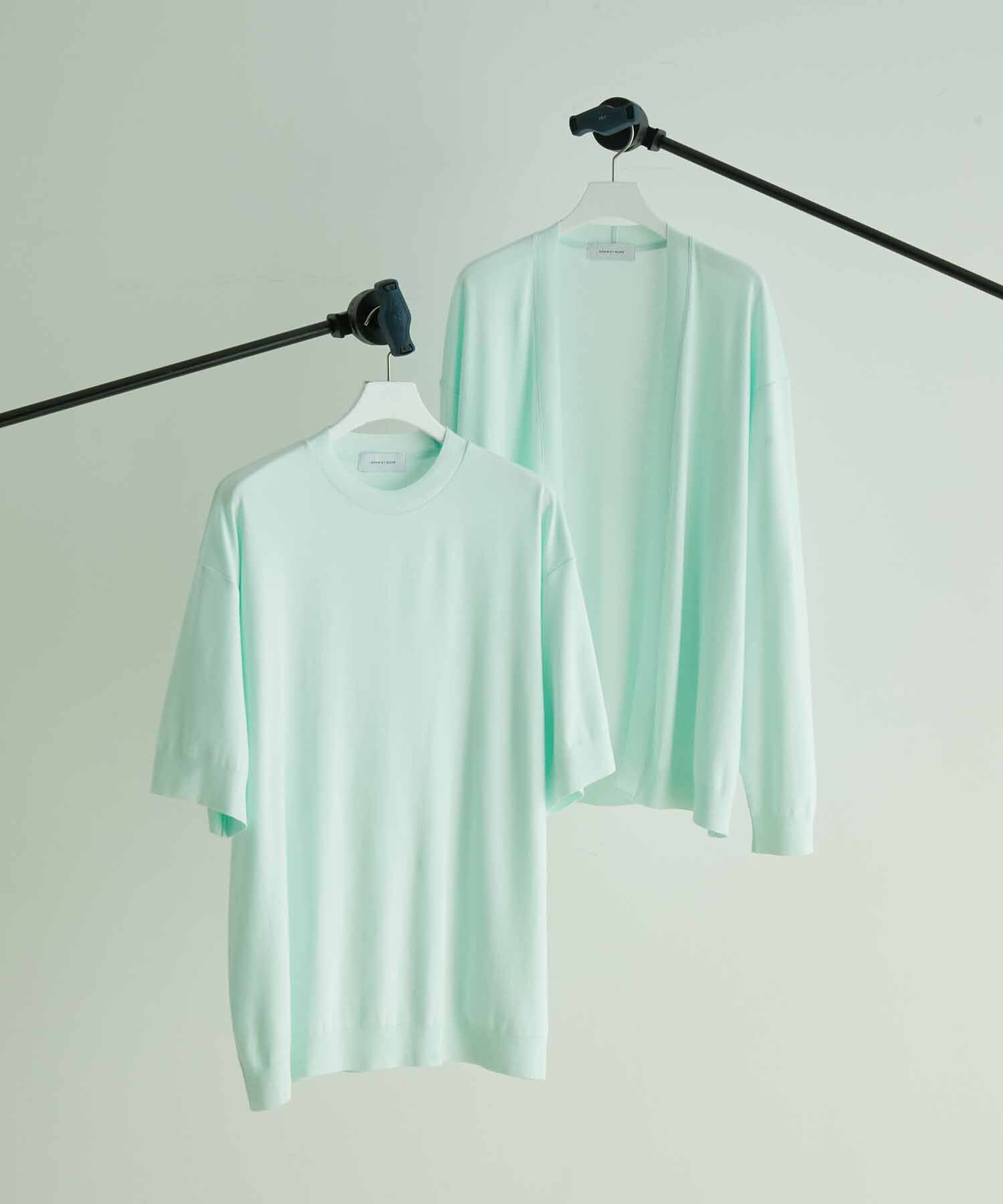 ADAM ET ROPE'「【2点セット】セーターマシーン カーディガン＆半袖T/アンサンブル」|カーディガン|