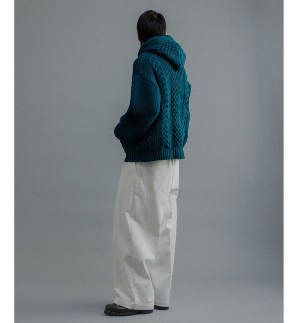 ADAM ET ROPE'「【WEB限定】ボリュームケーブル ニット パーカー / ロングシーズン着用可能 / 超軽量 / ユニセックス」|パーカー|