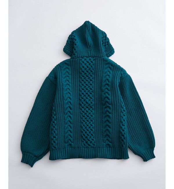 ADAM ET ROPE'「【WEB限定】ボリュームケーブル ニット パーカー / ロングシーズン着用可能 / 超軽量 / ユニセックス」|パーカー|
