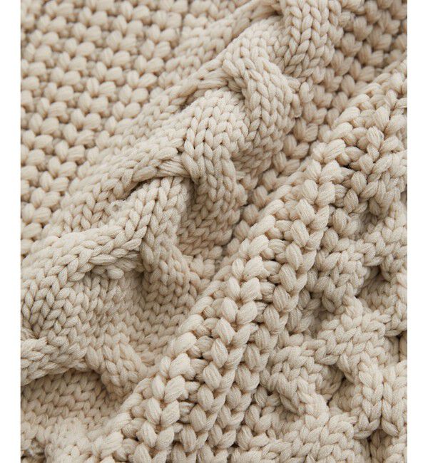 ADAM ET ROPE'「【WEB限定】ボリュームケーブル ニット パーカー / ロングシーズン着用可能 / 超軽量 / ユニセックス」|パーカー|