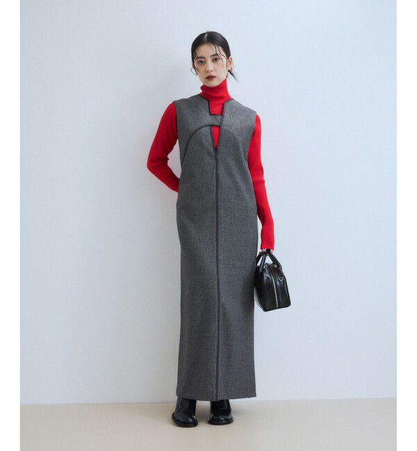 ADAM ET ROPE'「【WEB限定】2WAY MIXツイードジャンパースカート」|ワンピース|