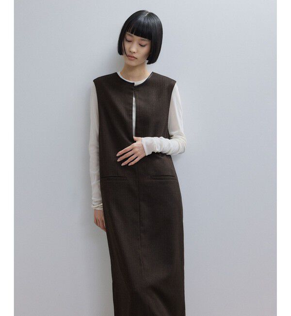 ADAM ET ROPE'「【WEB限定】2WAY MIXツイードジャンパースカート」|ワンピース|