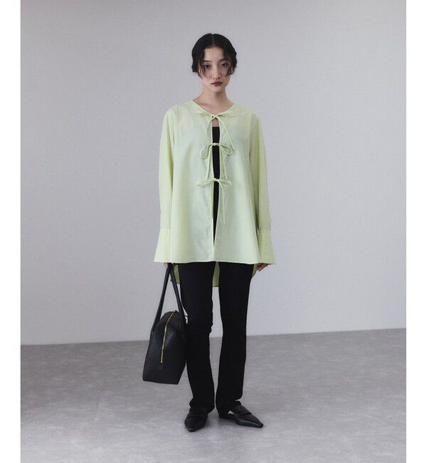 ADAM ET ROPE'「【接触冷感】キュプラニットスリムパンツ」|チノ|