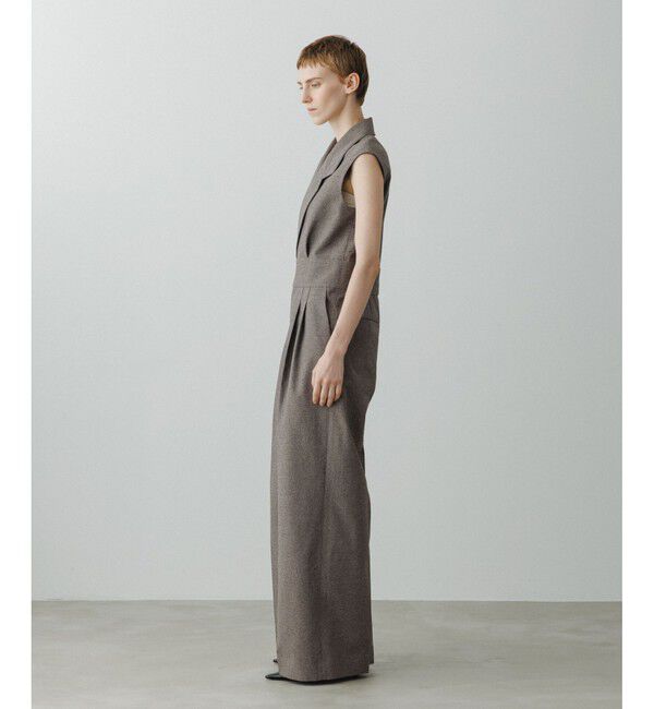 ADAM ET ROPE'「【EMOELLE】スリーブレスオールインワン メランジ」|オールインワン|