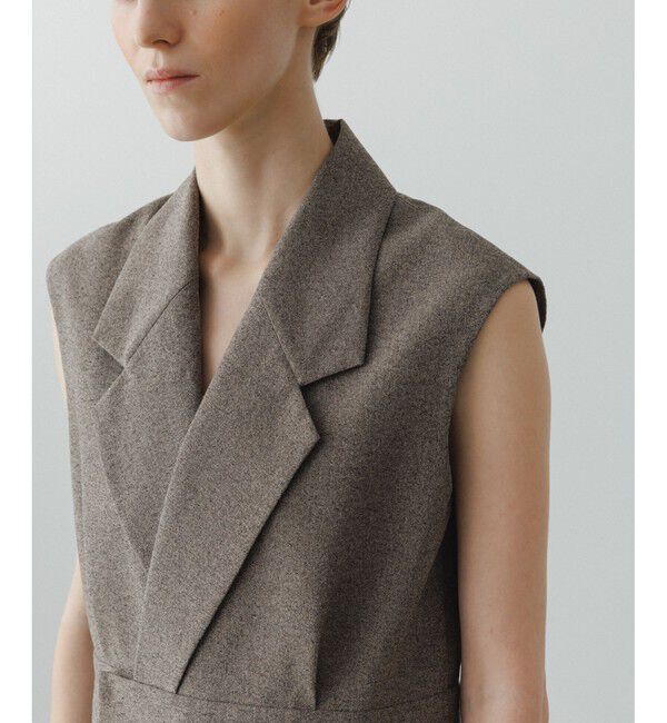 ADAM ET ROPE'「【EMOELLE】スリーブレスオールインワン メランジ」|オールインワン|