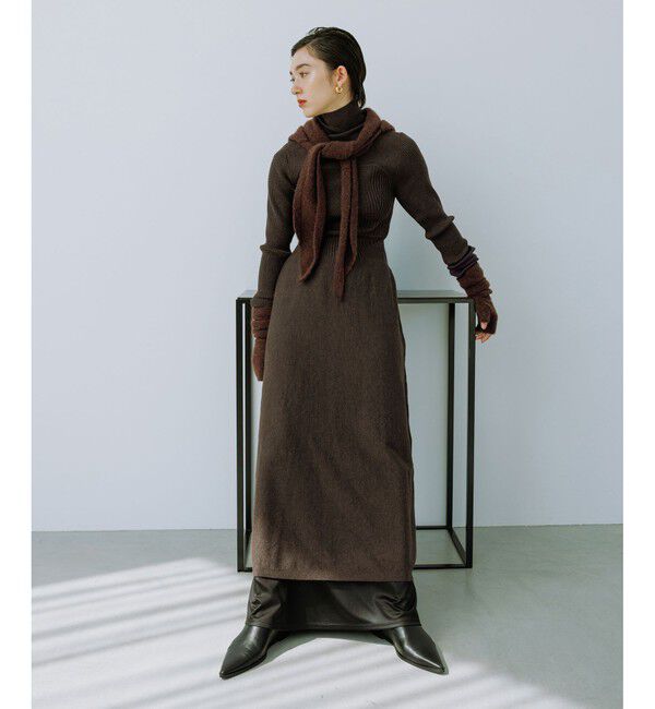 BASOLマフラーニットキャップ＆アームウォーマー（ADAM ET ROPE