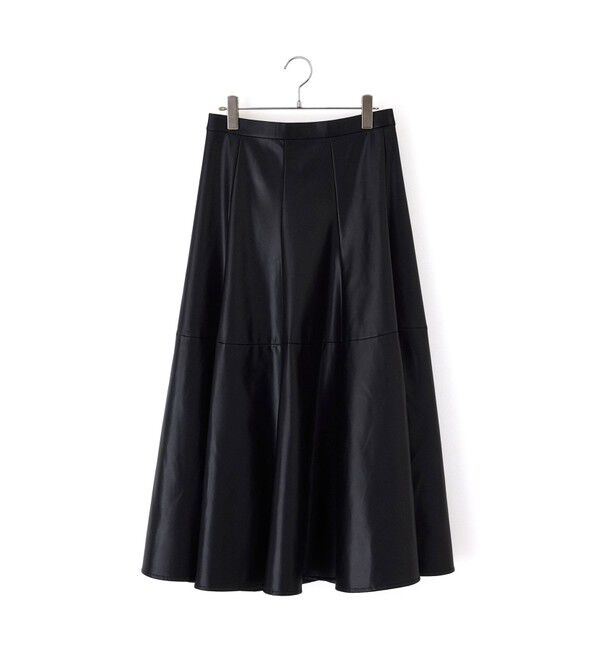 ADAM ET ROPE'「シンセティックレザーフレアスカート」|スカート|