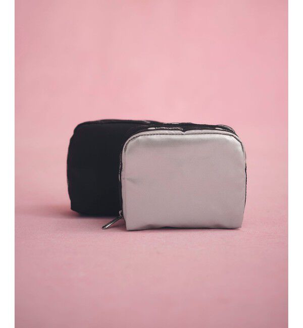 ADAM ET ROPE'「【LeSportsac for ADAM ET ROPE'】SQUARE COSMETIC (SHINE/SOLID)」|ポーチ|シルバー(93)