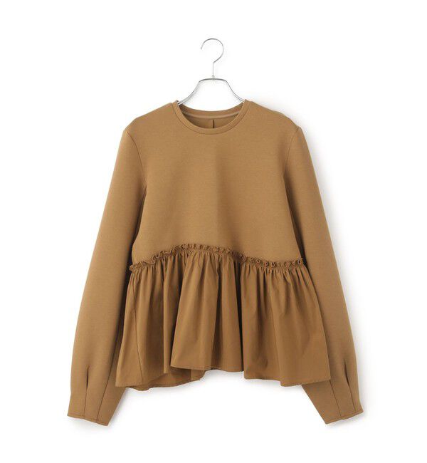 ADAM ET ROPE'「【WEB限定】ペプラムコンビプルオーバー」|Tシャツ・カットソー|