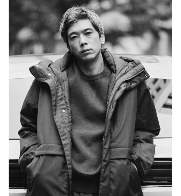 ADAM ET ROPE'「【ACT_01 AO】ラミネート メリノウール ショートダウンジャケット」|ダウン|チャコール(06)