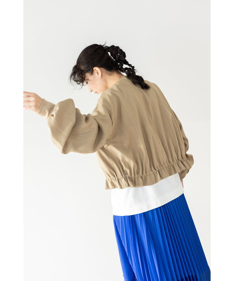  「ギャザージップブルゾン」|ブルゾン・スタジャン|