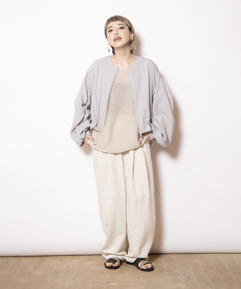  「ギャザージップブルゾン」|ブルゾン・スタジャン|