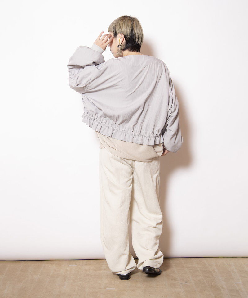  「ギャザージップブルゾン」|ブルゾン・スタジャン|