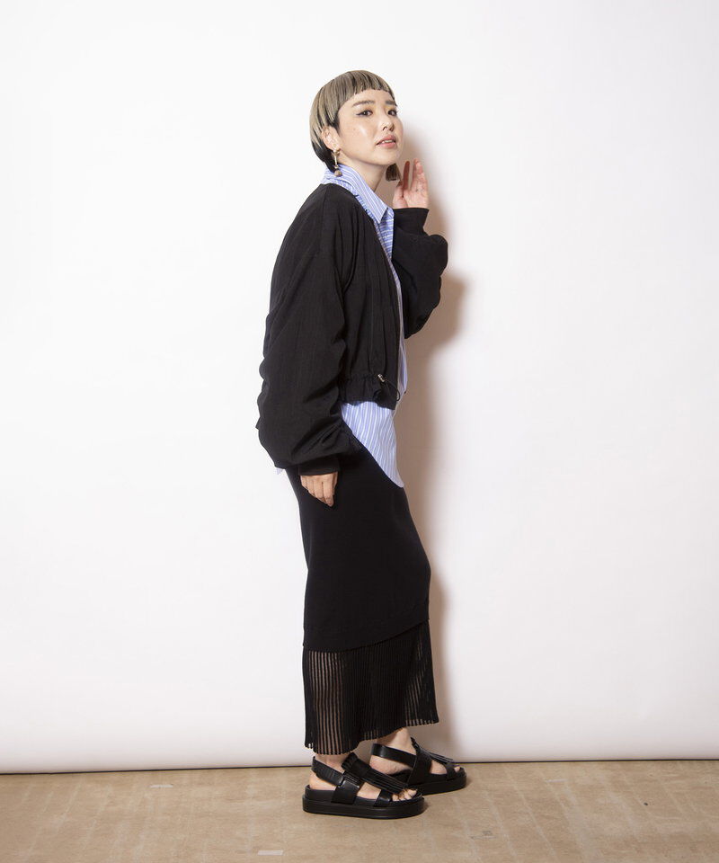  「ギャザージップブルゾン」|ブルゾン・スタジャン|