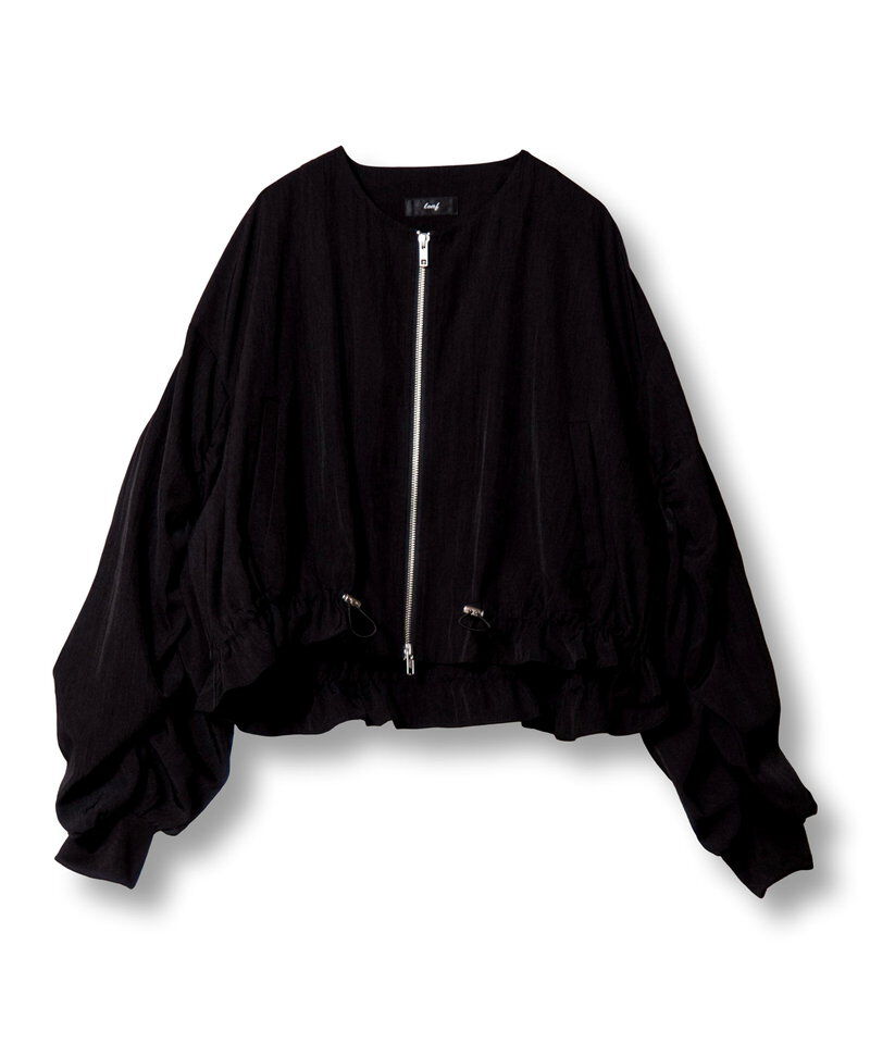  「ギャザージップブルゾン」|ブルゾン・スタジャン|