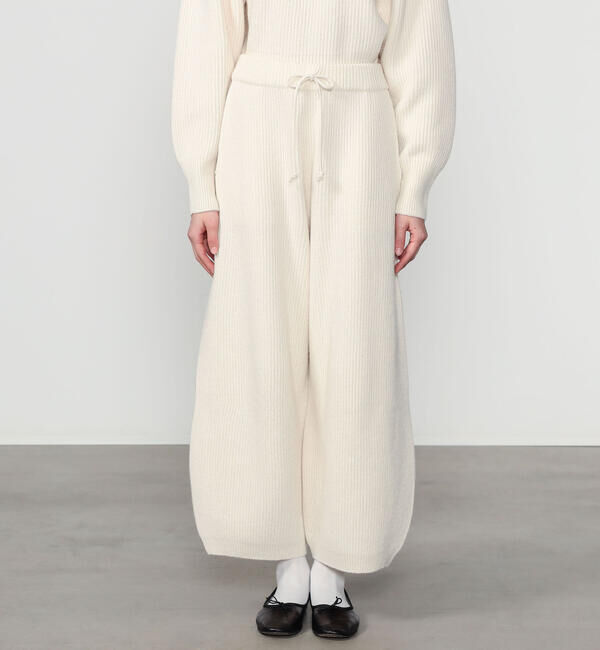 UNFIL「UNFIL | ウールコットン リブニット ワイドパンツ WOMEN」|その他|