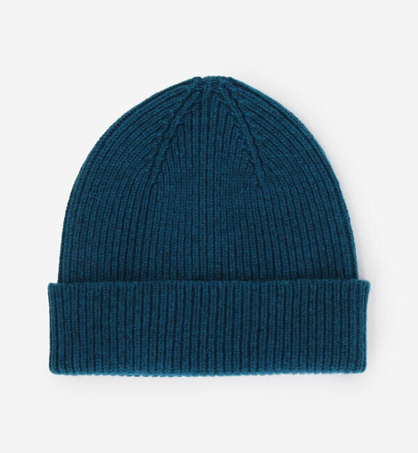  「MACKIE | ウール リブニットビーニー UNISEX」|ニット帽|BLUE