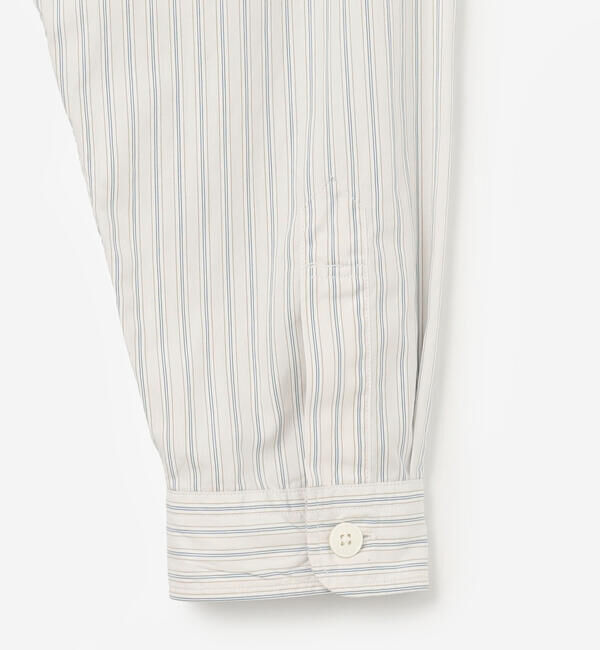 DANTON「DANTON | コットンポプリン 長袖バンドカラーシャツ STRIPE MEN」|シャツ・ブラウス|