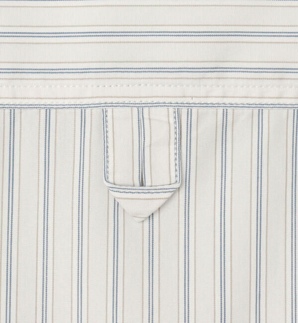 DANTON「DANTON | コットンポプリン 長袖バンドカラーシャツ STRIPE MEN」|シャツ・ブラウス|