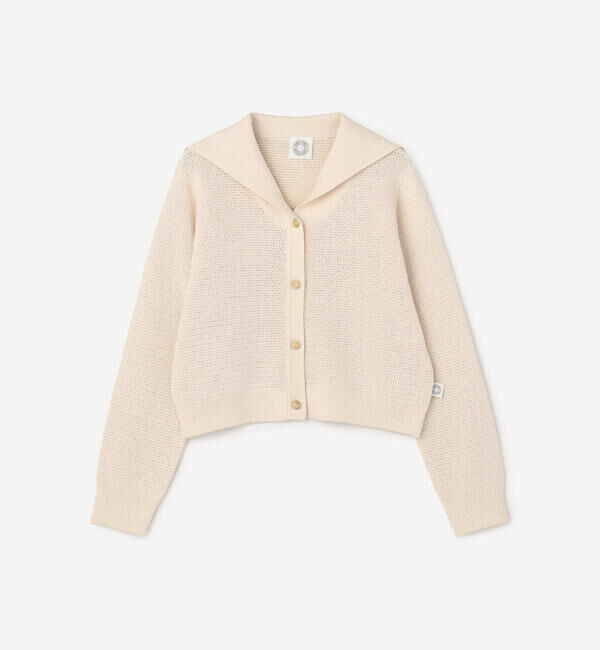 ORCIVAL「ORCIVAL | バーズアイ セーラ―カラーニットカーディガン WOMEN」|カーディガン|