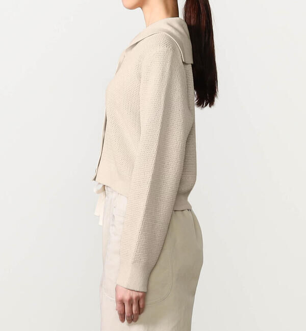 ORCIVAL「ORCIVAL | バーズアイ セーラ―カラーニットカーディガン WOMEN」|カーディガン|