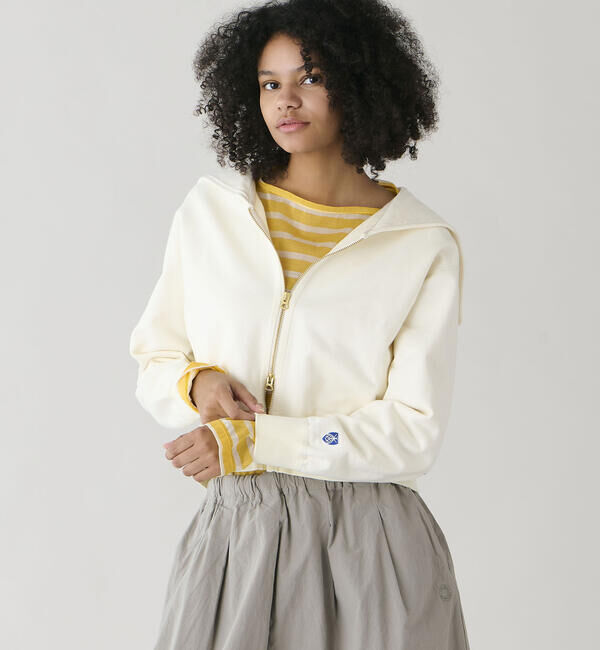 ORCIVAL「ORCIVAL | コットン裏毛 ジップセーラー WOMEN」|スウェット・ジャージ|