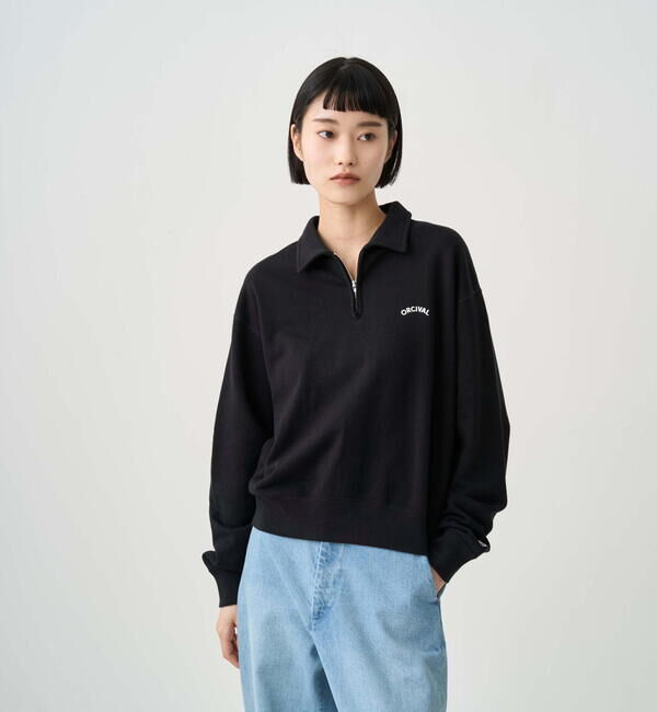 ORCIVAL「ORCIVAL | コットン裏毛 ハーフジッププルオーバー WOMEN」|スウェット・ジャージ|