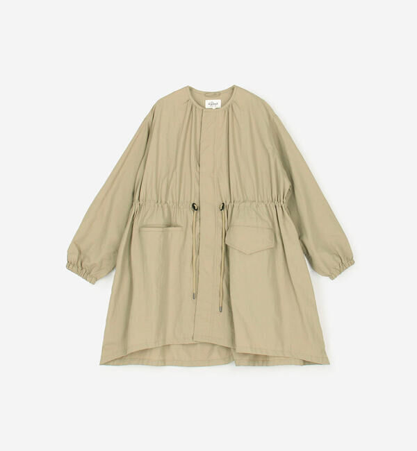 LE GLAZIK「LE GLAZIK | ナイロン ノーカラーコート WOMEN」|トレンチコート|