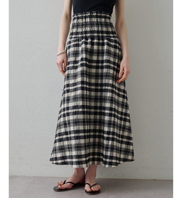 Drawing Numbers「【Drawing Numbers】チェックジャガードシャーリングスカート」|スカート|