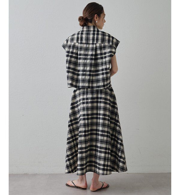 Drawing Numbers「【Drawing Numbers】チェックジャガードシャーリングスカート」|スカート|