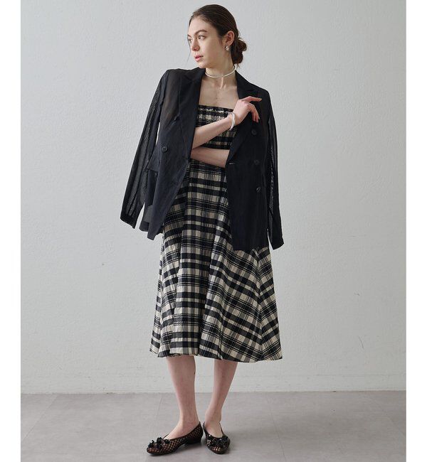 Drawing Numbers「【Drawing Numbers】チェックジャガードシャーリングスカート」|スカート|