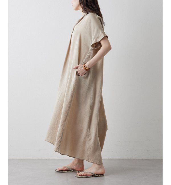 Drawing Numbers「【Drawing Numbers】ピグメントキュプラシャツワンピース」|ワンピース|