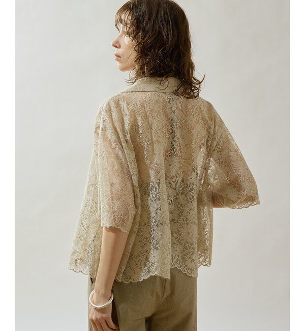 Drawing Numbers「【Drawing Numbers】リネンリバーレースブラウス」|シャツ・ブラウス|