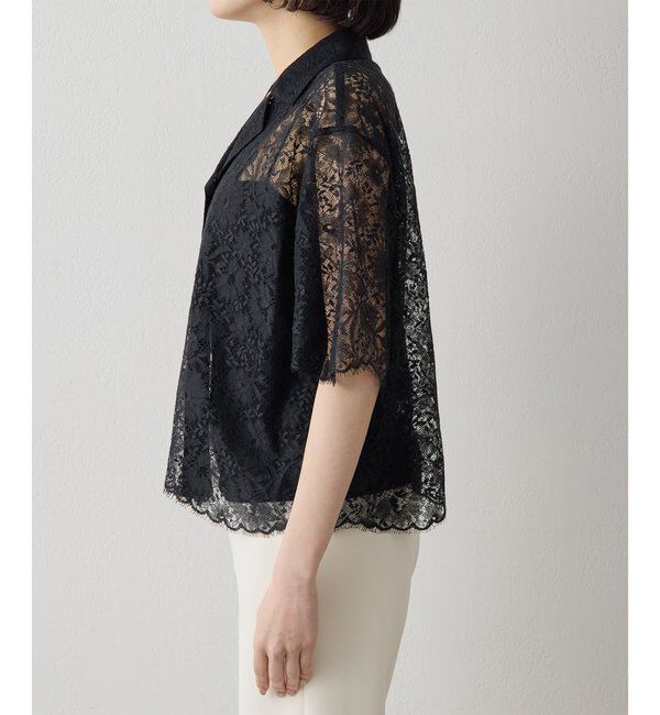 Drawing Numbers「【Drawing Numbers】リネンリバーレースブラウス」|シャツ・ブラウス|