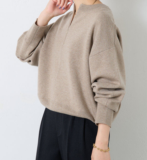  「ジップスウェットライクニット」|ニット・セーター|