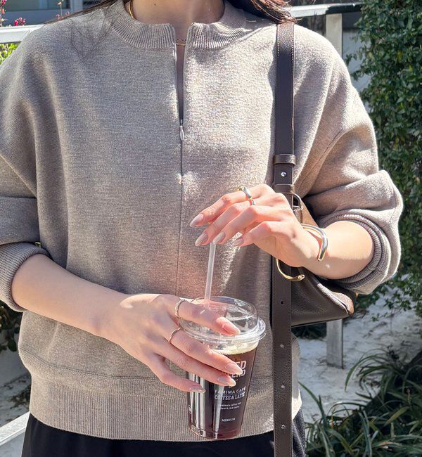  「ジップスウェットライクニット」|ニット・セーター|