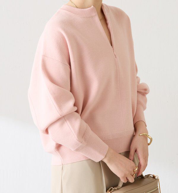  「ジップスウェットライクニット」|ニット・セーター|