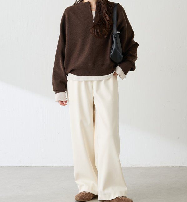  「ジップスウェットライクニット」|ニット・セーター|