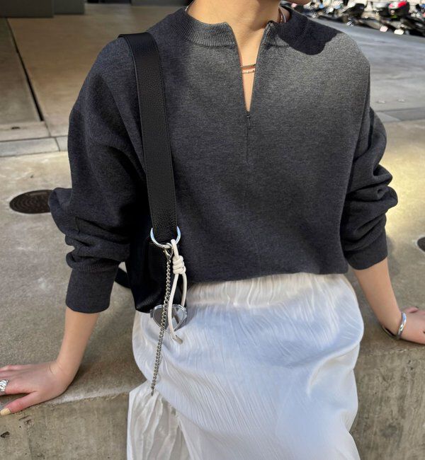  「ジップスウェットライクニット」|ニット・セーター|