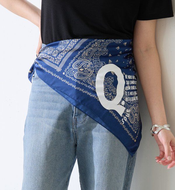  「【Q.anos】 ペイズリー柄スカーフ」|マフラー|