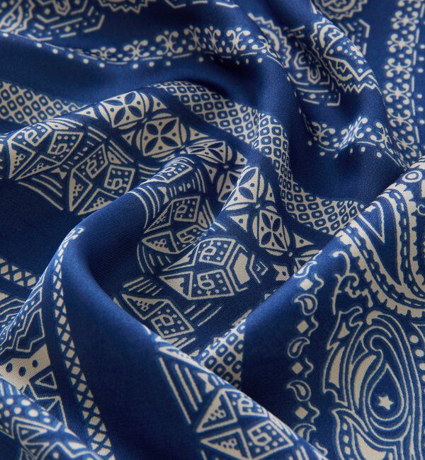  「【Q.anos】 ペイズリー柄スカーフ」|マフラー|