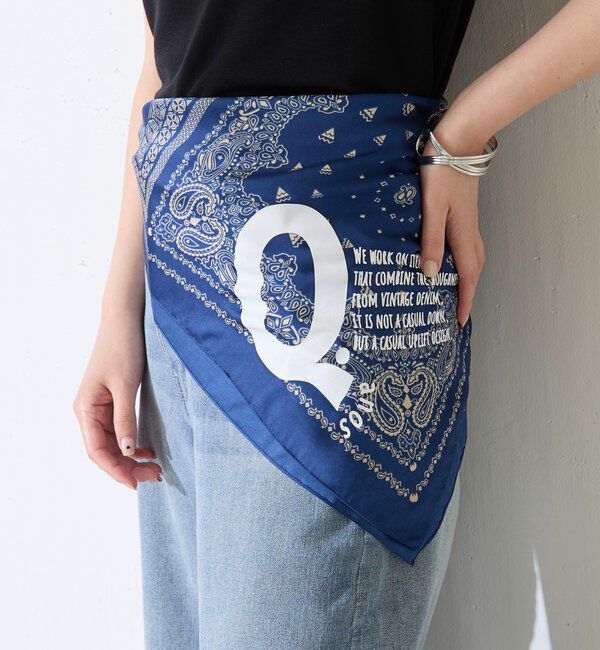  「【Q.anos】 ペイズリー柄スカーフ」|マフラー|