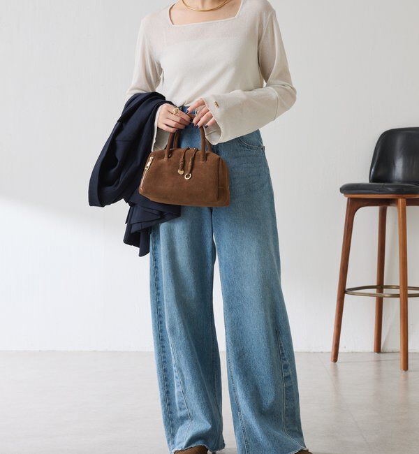 シアーラメリブスクエアカットソー｜ルミネのファッション通販